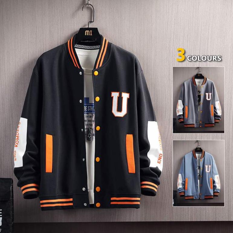 Áo Khoác Bomber Nam Nữ Unisex Mùa Hè Chữ U Phối Màu Viền Cổ MixxStore AO KHOAC NAM 1000040v1
