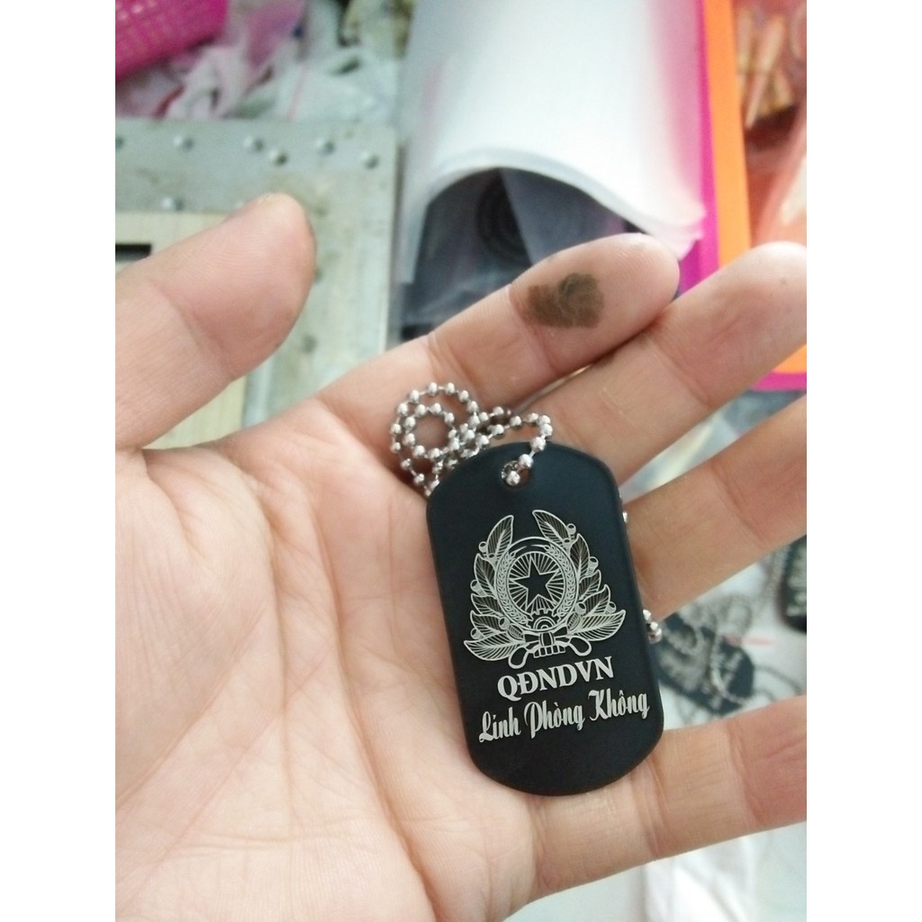 Thẻ Bài Quân Nhân Khắc Hình DOGTAG