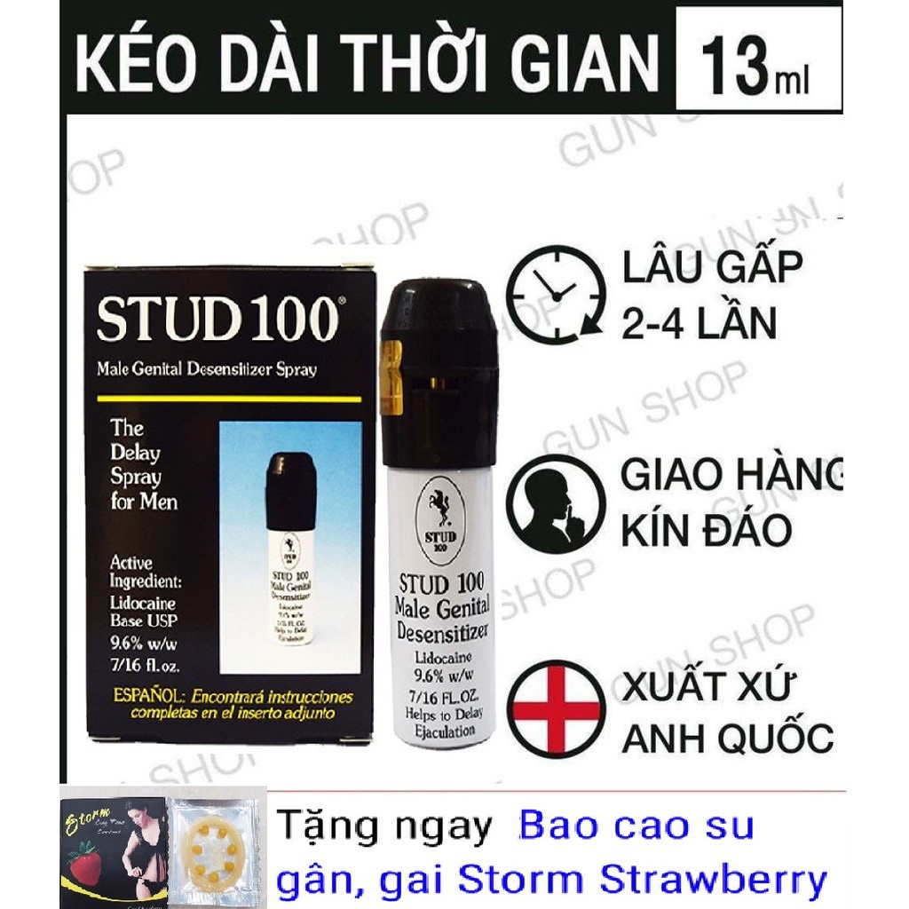 Chai xịt Lạnh Stud100 | stud 100 kéo dài thời gian chống xuất sớm