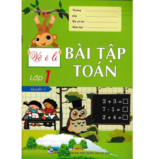 Sách - Vở Ô Li Bài Tập Toán Lớp 1 Quyển 1 (Hồng Ân)