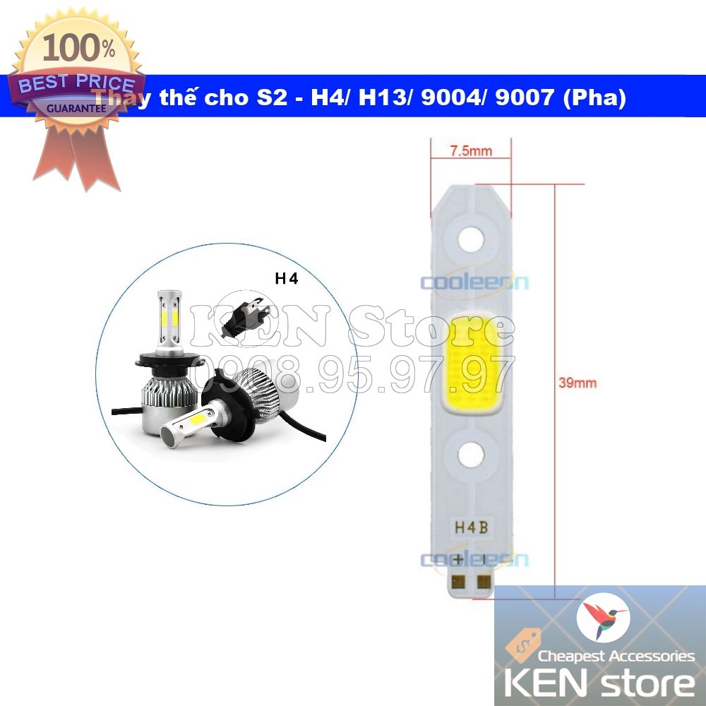 Bóng led, chip led, nhân led COB thay thế cho bóng led C6 S2 15W