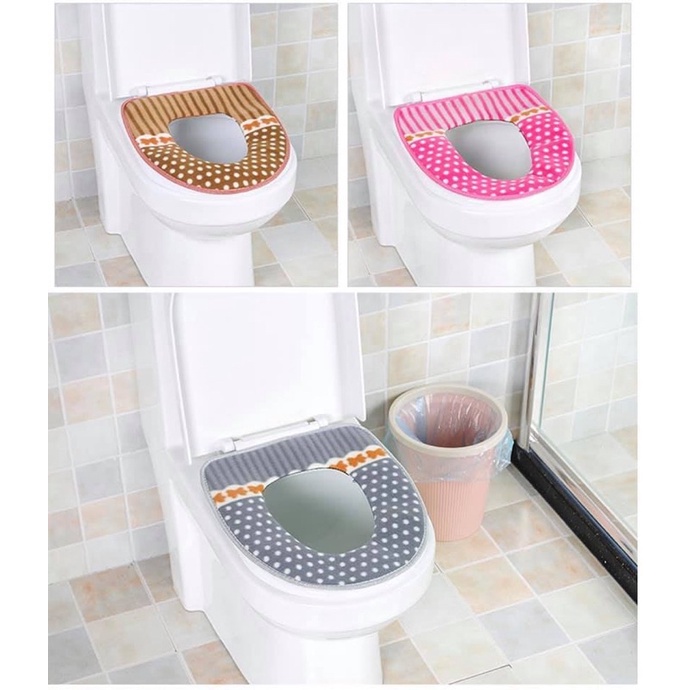 Lót nỉ bồn cầu giữ ấm, tấm lót bệt toilet chống lạnh