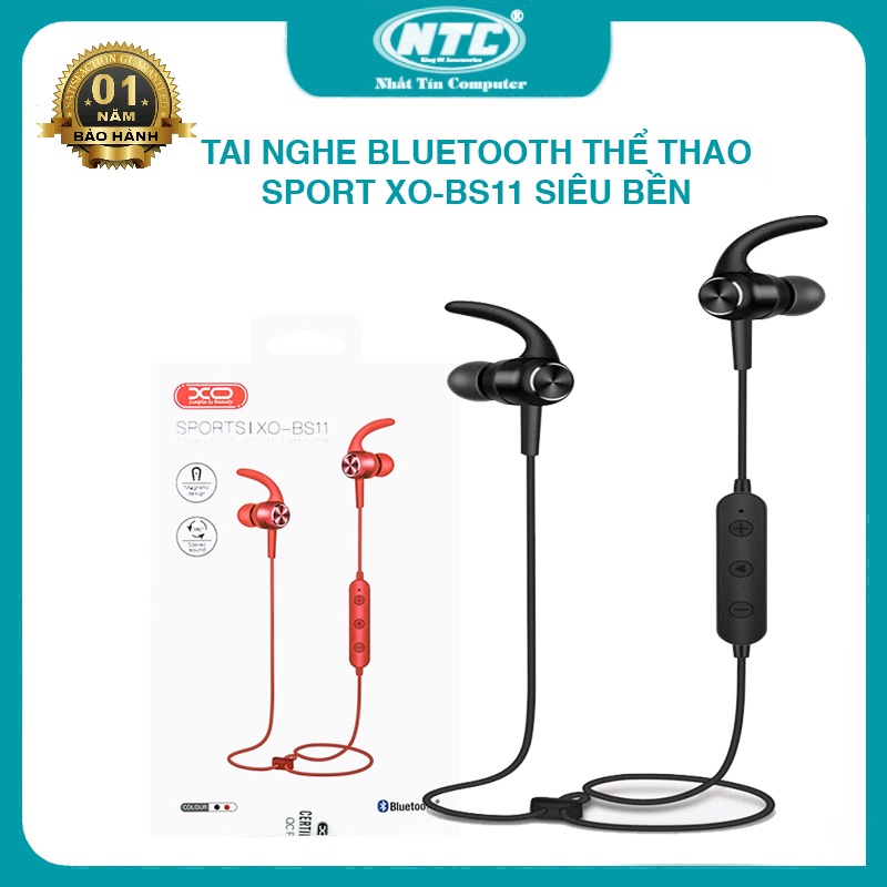[SỐ LƯỢNG CÓ HẠN] Tai nghe bluetooth thể thao XO BS11 Magnetic V4.2 pin dùng 6H liên tục - Hàng chính hãng