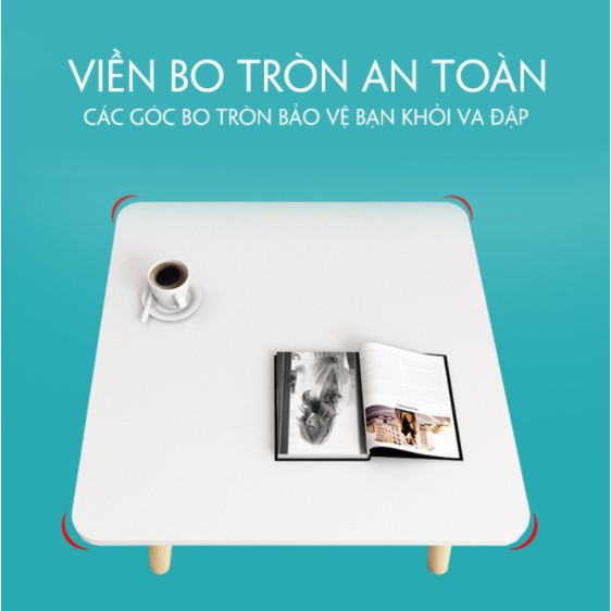 Bàn Trà , Bàn Cafe Hình Vuông 4 Cạnh Bo Tròn An Toàn Khi Va Đập thương hiệu igea - gp75