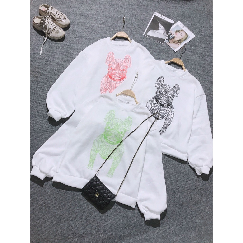 Áo Sweater Nỉ Bông Chú Chó Thu Đông Ulzzang Unisex Form Rộng - HD Shop Quần Áo Thời Trang | BigBuy360 - bigbuy360.vn