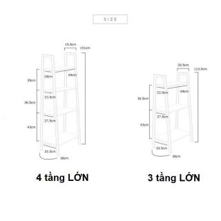 4 TẦNG - KỆ GỖ ĐA NĂNG 4 TẦNG
