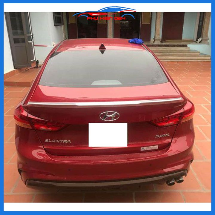 Đuôi gió sau xe liền cốp Elantra 2016-2017-2018 hàng mộc chưa sơn