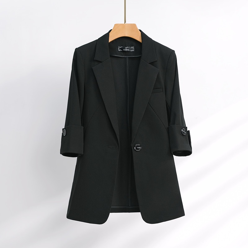 Áo vest nữ, áo blazer nữ tay lửng dáng suông màu xanh, trắng IFY Design FS304A