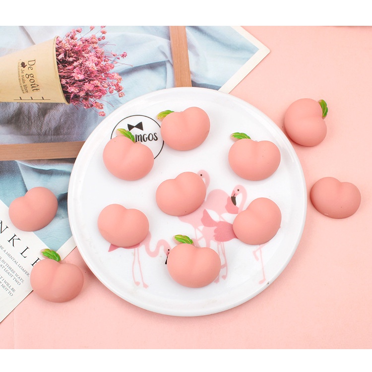 Đồ chơi nắn bóp hình trái đào mềm mại giảm căng thẳng vui nhộn