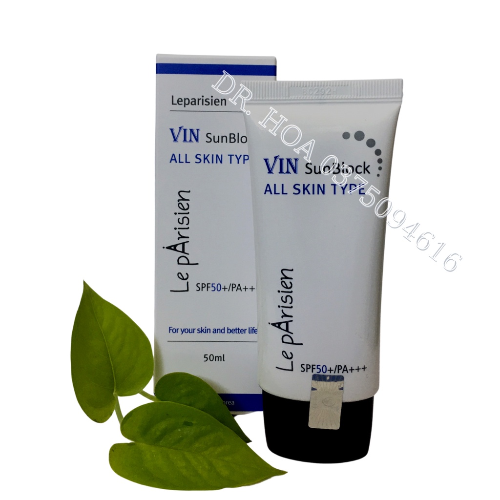 Kem chống nắng Le parisien Vin Sunblock SPF50+ 50ml