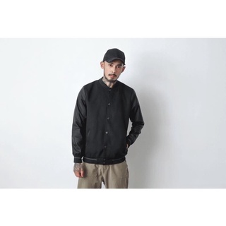 Áo khoác bomber phối da