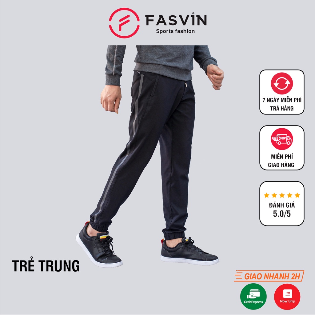Quần thể thao nam Fasvin DC20424.1.HN vải gió mờ 01 lớp gấu bo cao cấp. - Hàng mới về