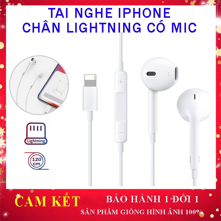 Tai nghe chân có dây cho 7/7plus/8/8 Plus/X/Xs Max/11/12 Pro max,- Tay Nghe kết nối bluetooth