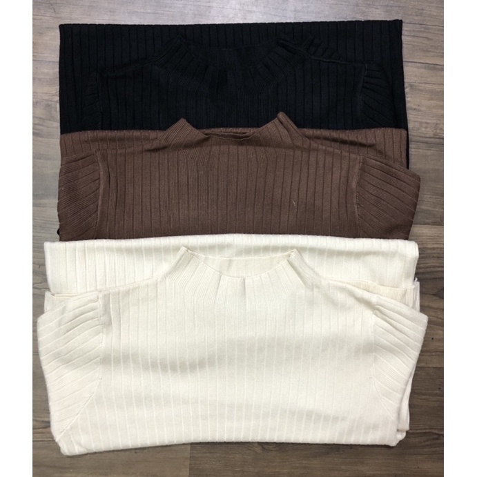 Váy len tăm to dáng suông cổ 3 phân hàng QC loại 1