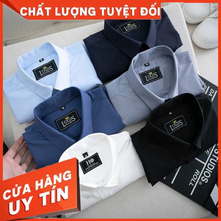 Áo Sơ Mi Nam Công Sở Gấp Hộp Cao Cấp, Áo Sơ Mi Nam Dài Tay Vải Lụa Mềm Mịn, Thoáng Mát VNXK - Hàng nhập khẩu