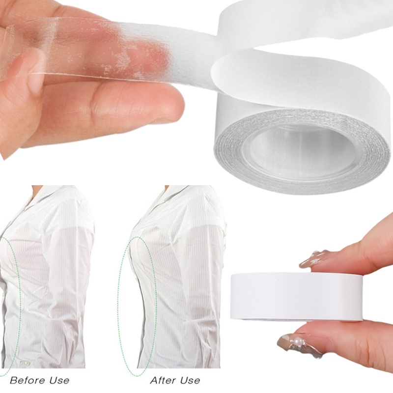 Cuộn Băng Keo Hai Mặt Trong Suốt Dài 5M Dùng Dán Áo Ngực / Đồ Lót