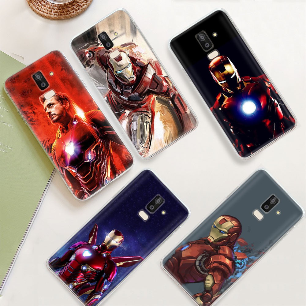 Ốp Lưng Trong Suốt Hình Iron Man Cho Samsung Galaxy J7 Pro J8 Core J3 Plus J5 Prime A7 Duo Ty124