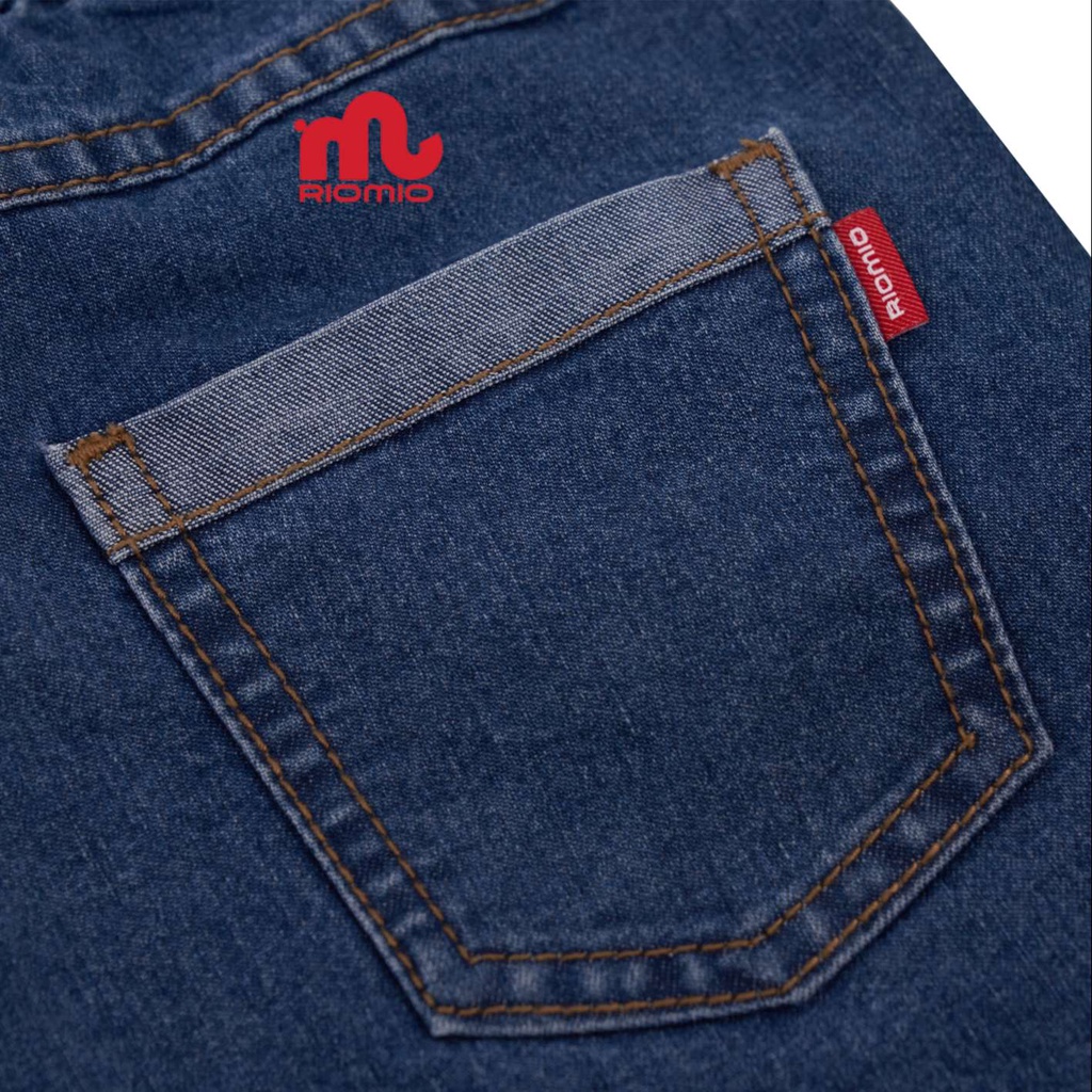 Quần jean bé trai RIOMIO ống suông chất liệu Denim Cotton thoải mái - RM011