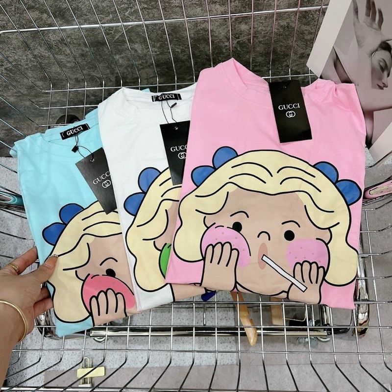 Sét bộ thun cô gái tay ngắn xinh xắn  màu sắc rực rỡ