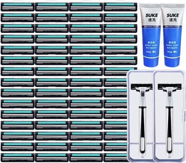 COMBO siêu rẻ 2 bàn cạo + 60 lưỡi kép