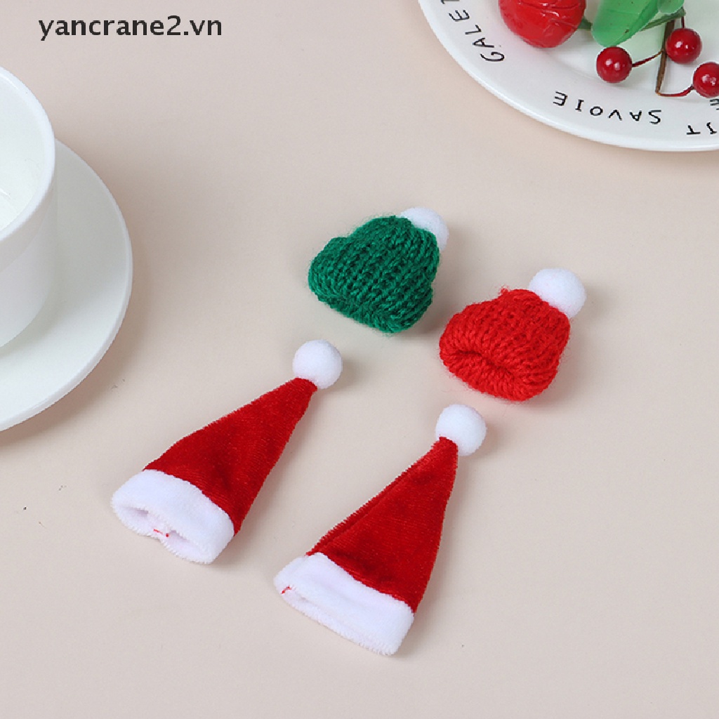 Bộ 2 Phụ Kiện Trang Trí Giáng Sinh Gồm Khăn Choàng / Nón Mini / Khăn Cho Búp Bê / Trang Trí Tiệc Giáng Sinh {yancrane2.vn}