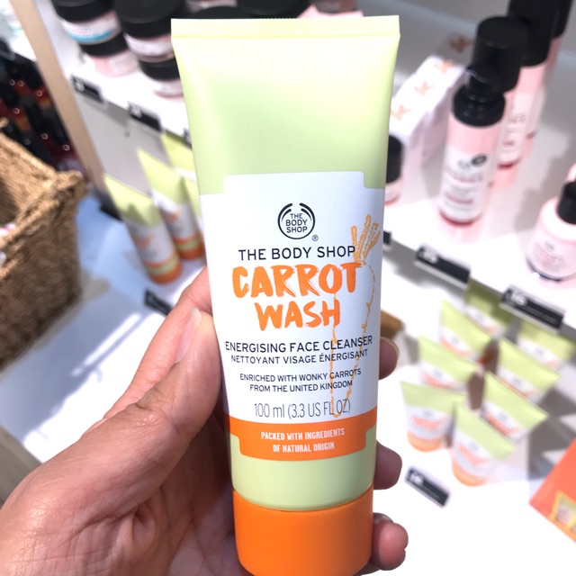 (Nội địa UK) Sữa Rửa Mặt Cà Rốt THE BODY SHOP Carrot Wash Energizing Face Cleanser 100ml Bill mua tại store