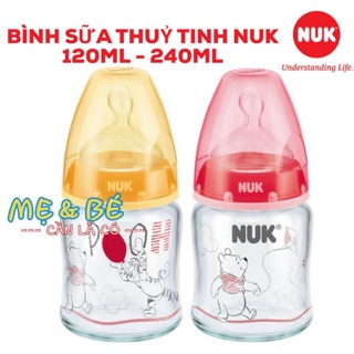 Bình sũa nuk thủy tinh premium choice 120ml - 240ml