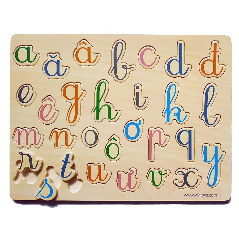 Bảng chữ cái tiếng việt bằng gỗ ♥️FREESHIP♥️hàng việt nam 100%, giúp con nhận biệt các mặt chữ cực tốt