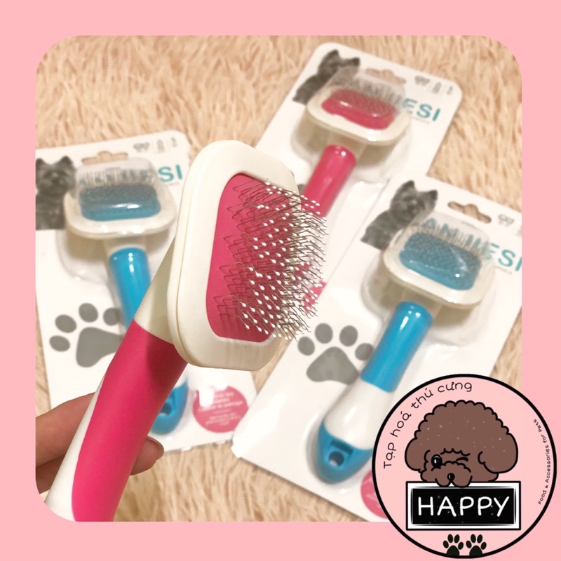 Lược kim chải lông đầu xoay 360 độ cao cấp Anjiesi cho thú cưng / Lược đánh tơi bong lông cho chó mèo [Ảnh thật][Có sẵn]