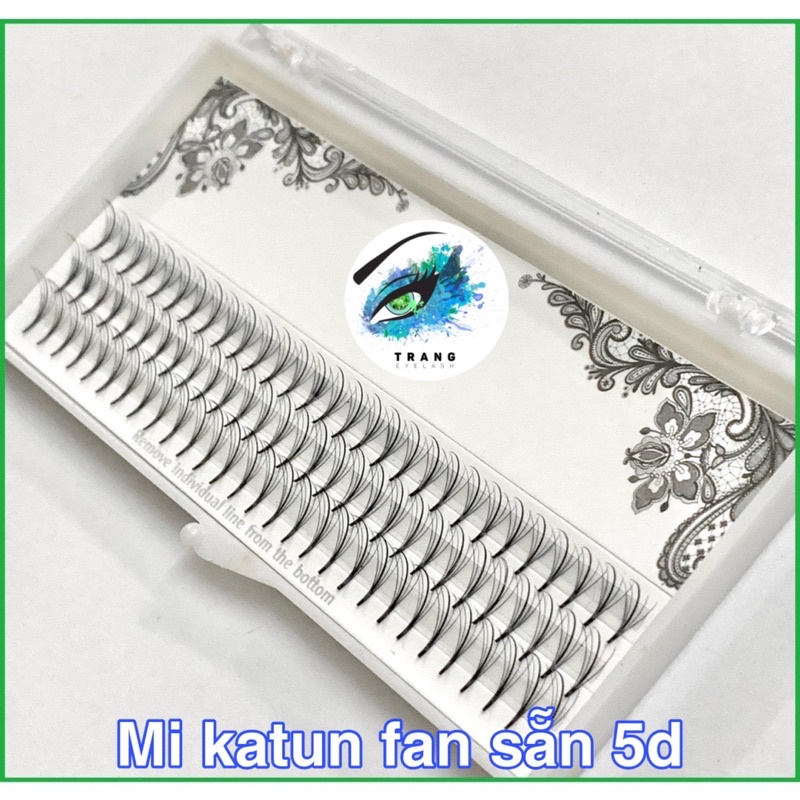 Lông Mi Trụ Katun Cao Cấp - Mi Wispy 5D 7D Độ Cong C D - Mi Fan Sẵn Katun