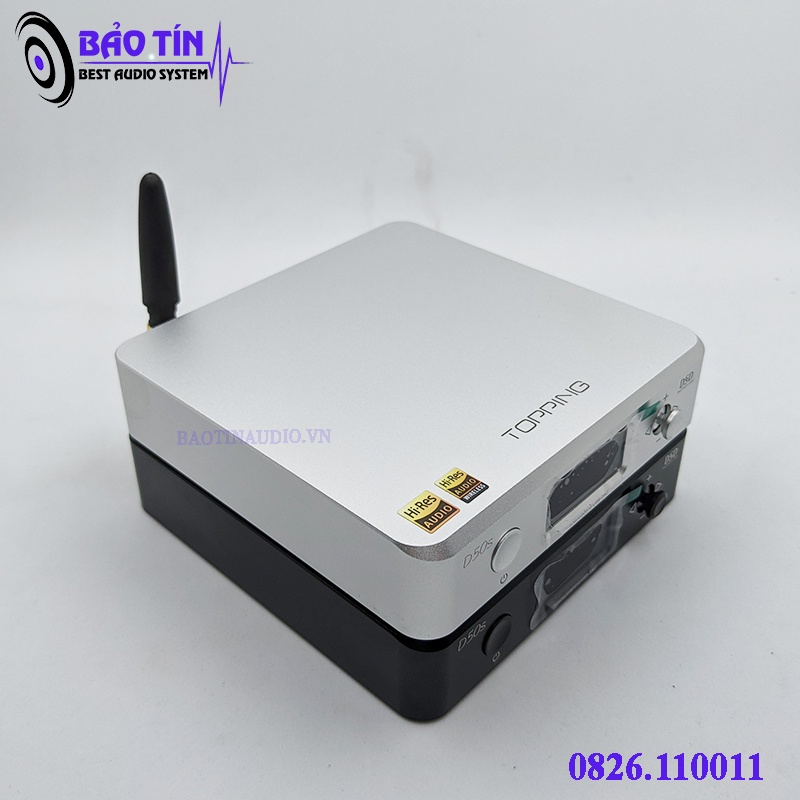 Dac Topping D50s Chính Hãng Tặng Kèm Dây Quang Audioquest Mĩ Và Nguồn 5V2A hỗ trợ bảo hành trọn đời