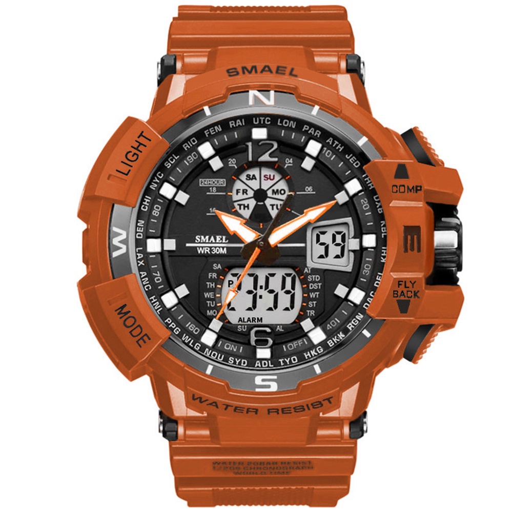 MACmk SMAEL 1376c Men Waterproof Backlight Outdoor Sports Analog Quartz Digital Watch