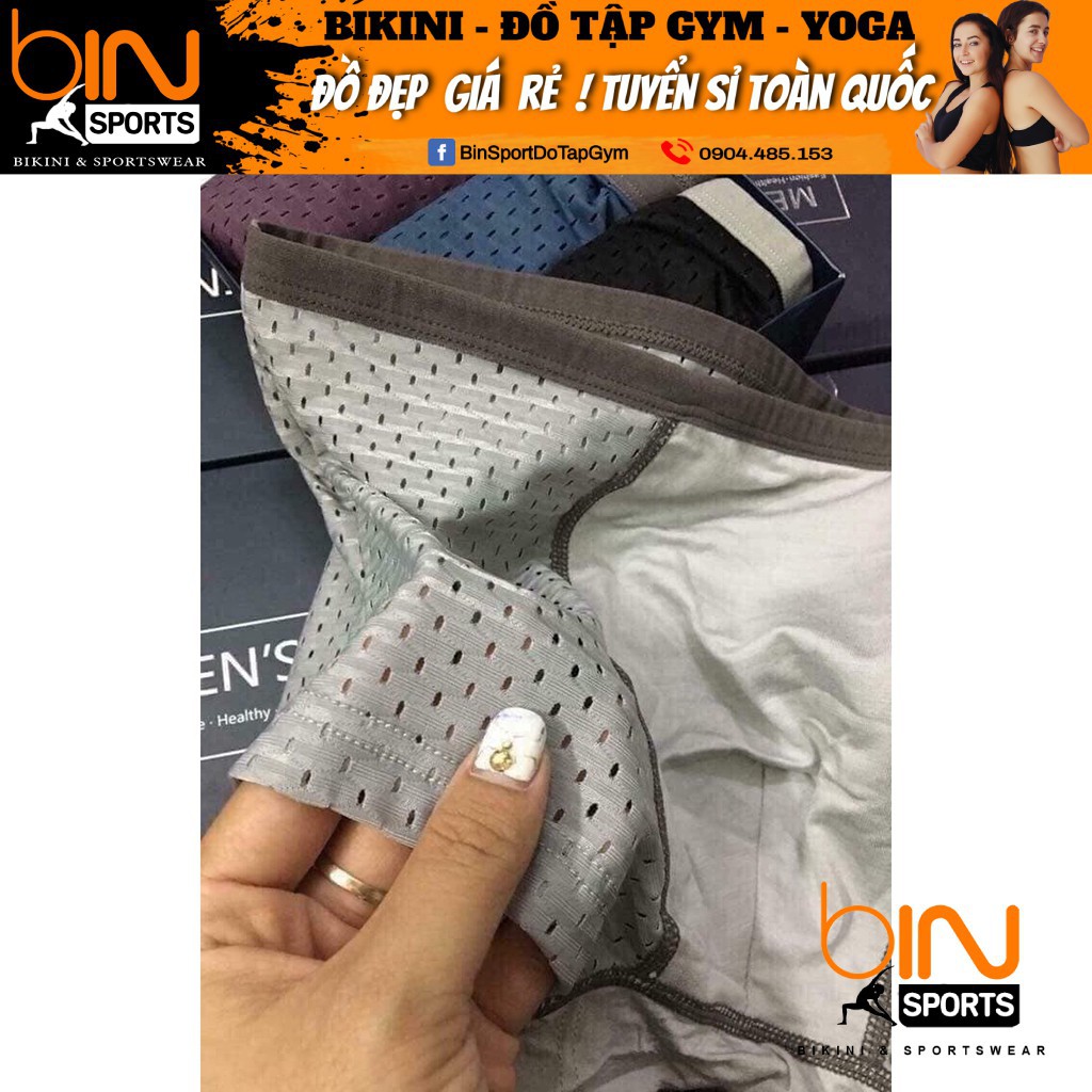 Hộp 4 Chiếc Quần Lót Sịp Nam Thông Hơi Hàng Cao Cấp Bin Sports QL001