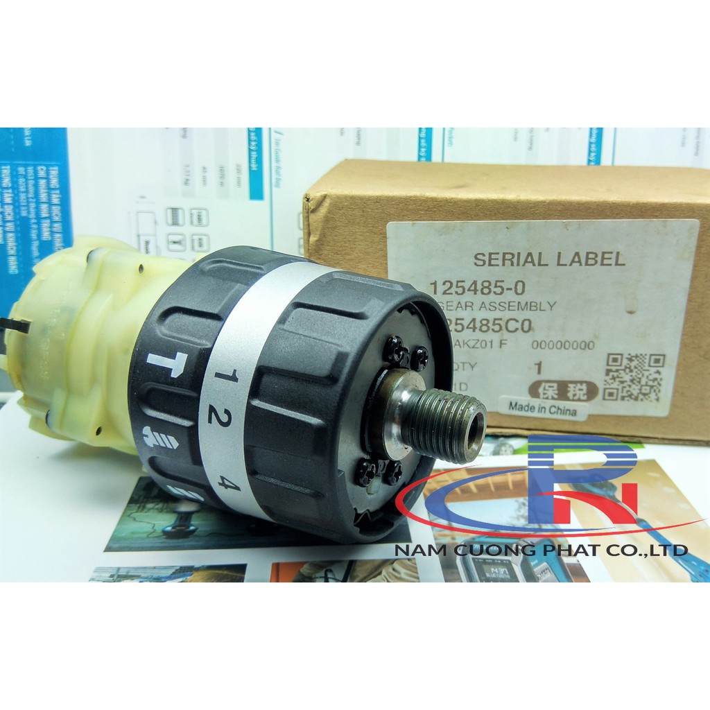 Cụm nhông máy khoan pin 18V Makita HP457D/DHP453/BHP453- 125485-0