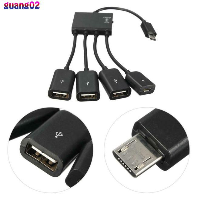Dây Cáp Chia 4 Cổng Micro Usb Type-C Otg Cho Bàn Phím Chuột Máy Tính Bảng | BigBuy360 - bigbuy360.vn