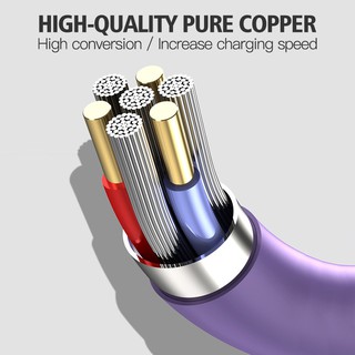 3A Type C/ Lightning/ Micro USB Cable Liquid Soft Silicone Super Fast Charging Data Cable