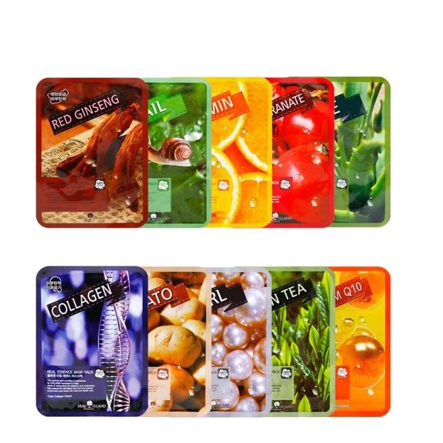 Mặt Nạ May Island Tinh Chất Thiên Nhiên Làm Trắng Sáng Da, Cấp Ẩm Làm Dịu Da Real Essence Mask Pack
