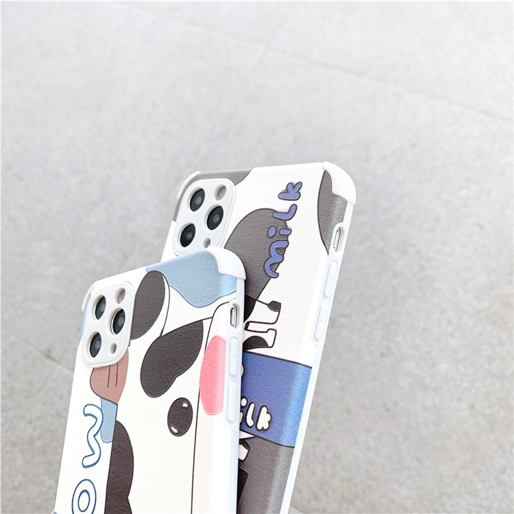 Ốp lưng iphone Milky Cow da viền chống va đập 6/6plus/6s/6splus/7/7plus/8/8plus/x/xr/xs/11/12/13/pro/max/plus/promax