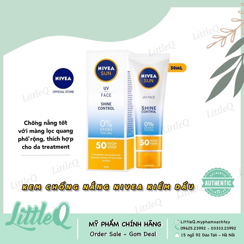 [xách tay Úc] KEM CHỐNG NẮNG NIVEA SUN UV FACE CONTROL