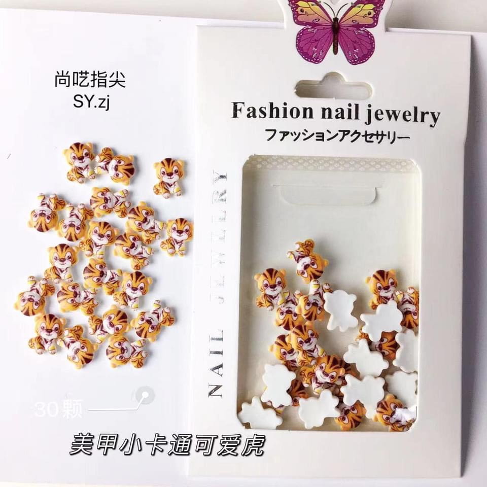 Charm nail tết , charm hổ thần tài cực HOT dành cho năm 2022