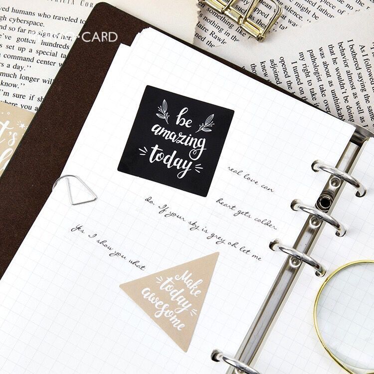 45Pcs/box English Blessing Diary Journal Stationery Flakes Scrapbooking DIY Decorative Stickers