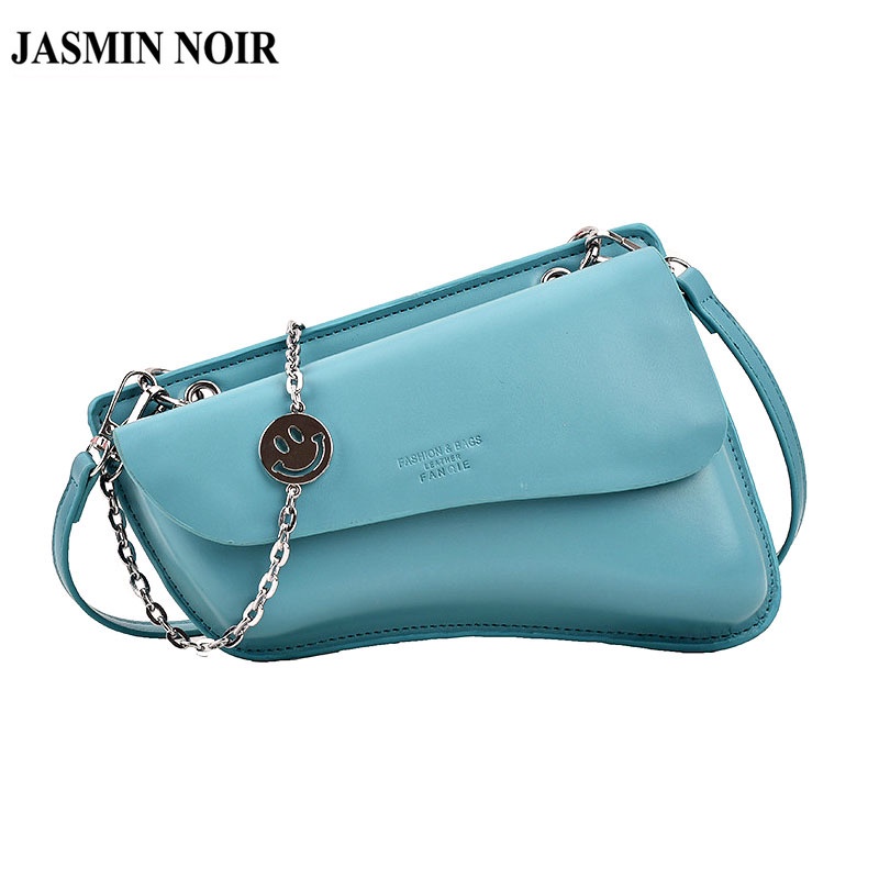 Túi Đeo JASMIN NOIR Chéo Da PU Phối Dây Xích Thời Trang Nữ Sành Điệu