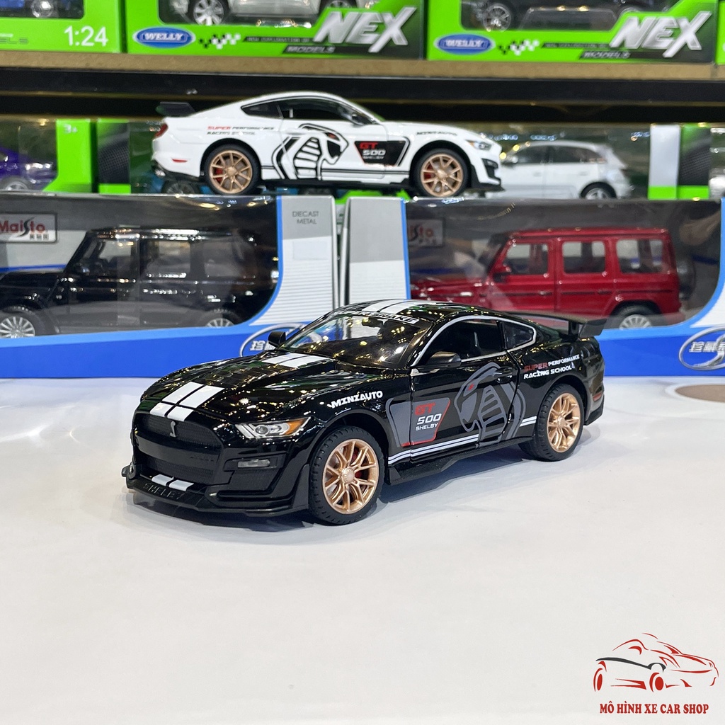 Mô hình xe bằng sắt Ford Mustang Shelby GT500 tỉ lệ 1:24 Hãng Miniauto 4 màu