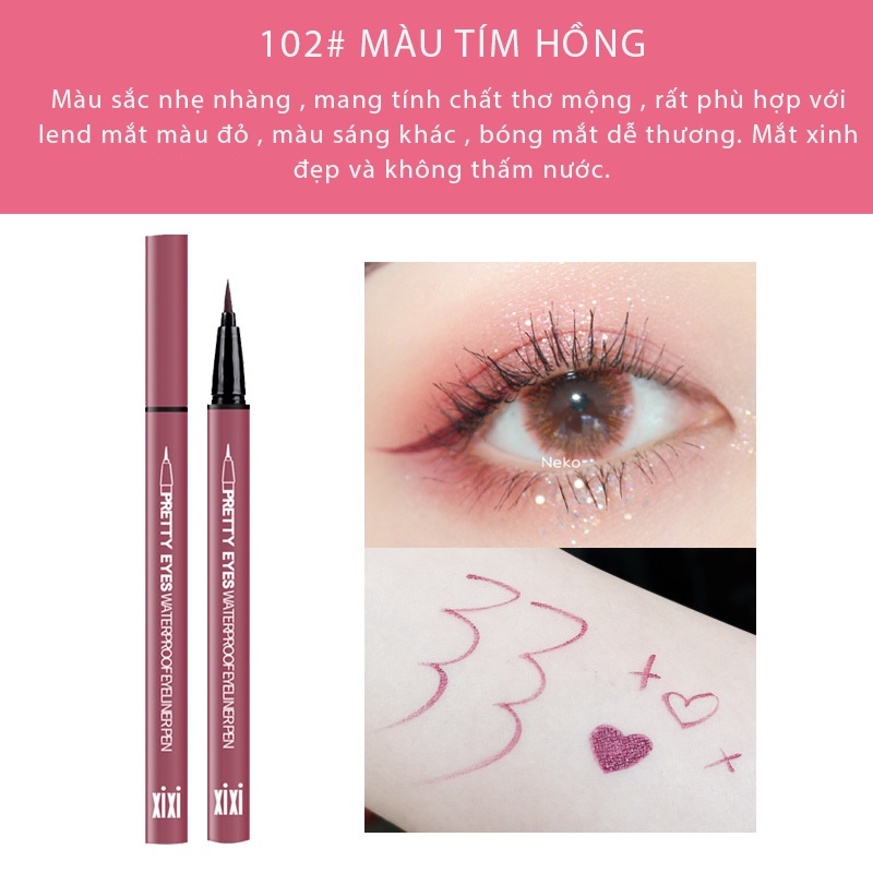 Bút Kẻ Mắt Chống Nước Xixi, Lâu Trôi, Không Lem, Nét Siêu Mảnh