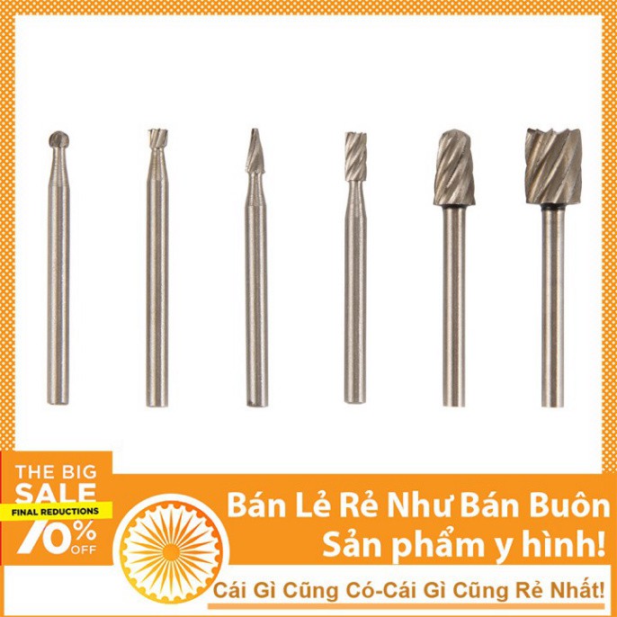 Bộ 6 DMST Mũi Mài Khắc Hợp Kim Mũi Lũa Gỗ Điêu Khắc, Chạm Trổ Mài Khắc DHCNHN ( Giá Rẻ )