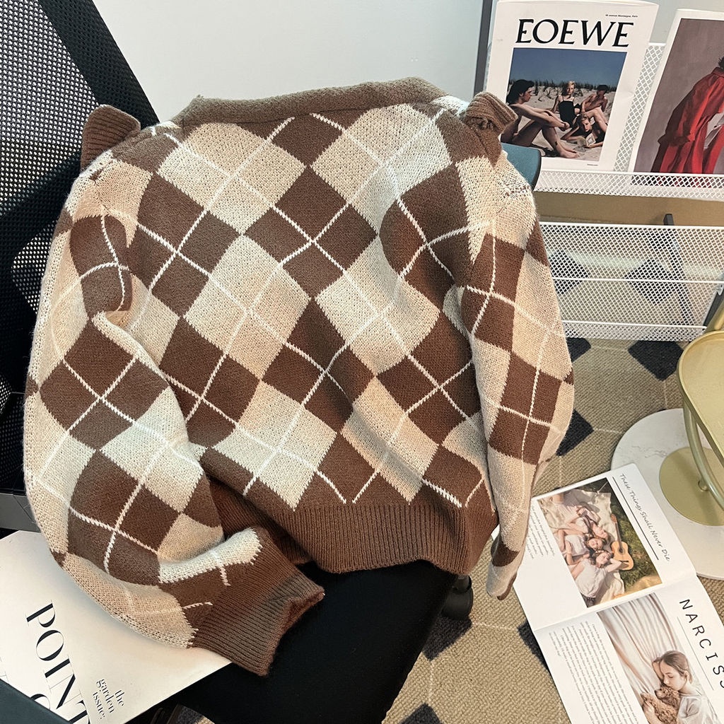 Áo Khoác cardigan Dệt Kim Cổ Búp Bê Thiết Kế Mới Thời Trang Mùa Thu Đông Dành Cho Nữ