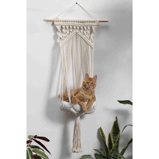 Võng macrame cho mèo võng treo trang trí ổ mèo