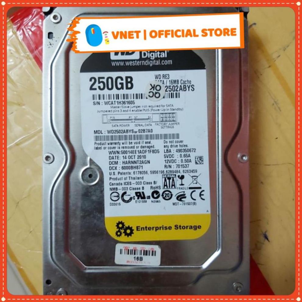 Ổ cứng HDD WD Western 250GB - Bảo Hành 24 Tháng  - SPANA