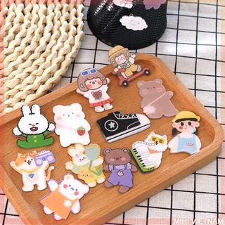 Sticker huy hiệu cài balo pin cài cặp nhiều mẫu dễ thương