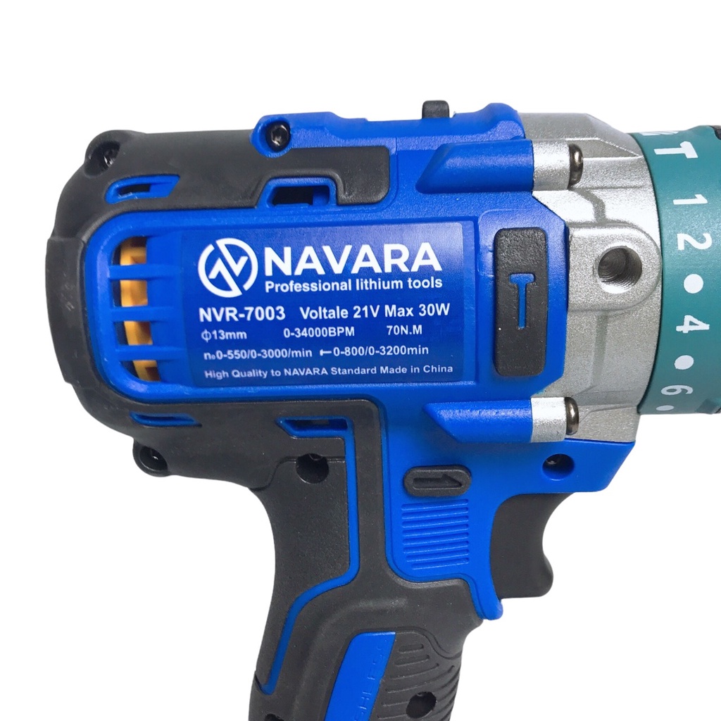 Máy khoan pin không chổi than 21V NAVARA 7003 đầu kẹp 13 ly